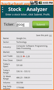 Stockzi Analyzer Pro screenshot