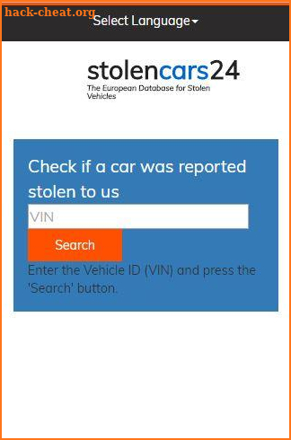 Stolencars24 screenshot