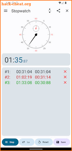 Stopwatch (Wear OS) screenshot
