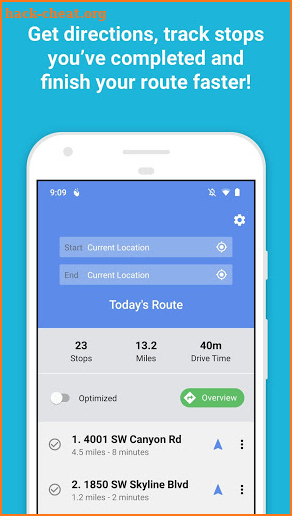 Straightaway Route Planner screenshot