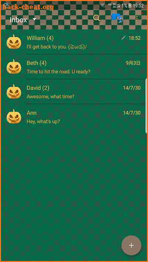 Strange Pumpkin for Handcent Next SMS screenshot