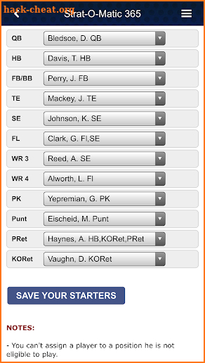 Strat-O-Matic Football 365 screenshot
