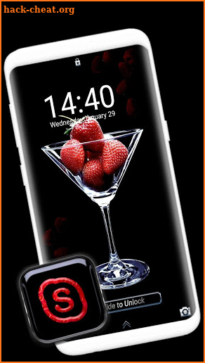 Strawberry Glass Launcher Theme screenshot