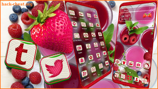 Strawberry Juice Theme screenshot