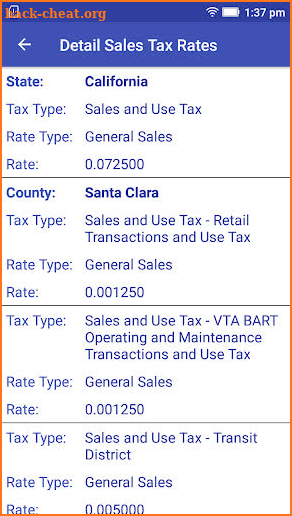 Streamline Sales Tax Rates screenshot