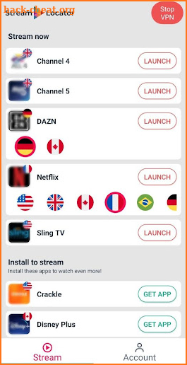 StreamLocator VPN - Unblock Foreign Content screenshot