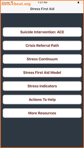 Stress First Aid screenshot