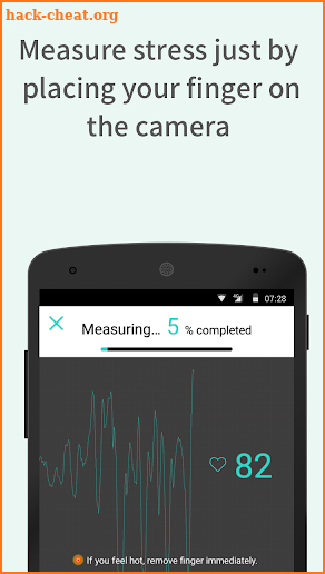 StressScan: heart rate monitoring and stress test screenshot