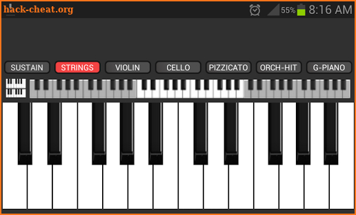 Strings and Piano Keyboard screenshot