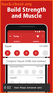 StrongLifts 5x5 Workout Gym Log & Personal Trainer screenshot