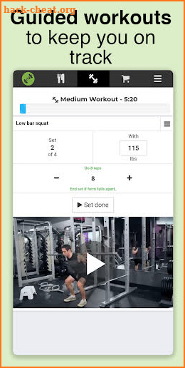 Strongr Fastr Workout, Meal and Diet Planner screenshot