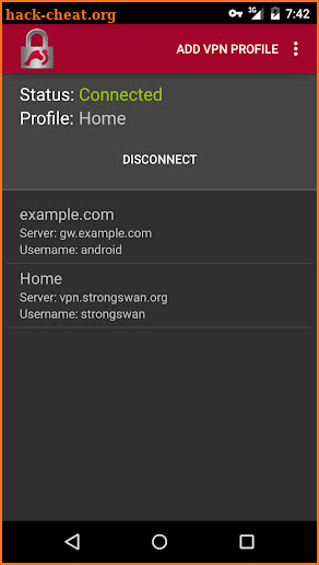 strongSwan VPN Client screenshot