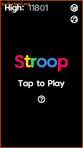Stroop screenshot