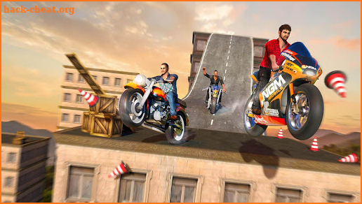 Stunt Bike Roof Driving - Mid Air Ramp City screenshot