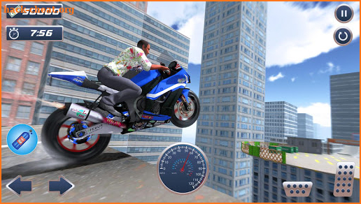 Stunt Bike Roof Driving - Mid Air Ramp City screenshot