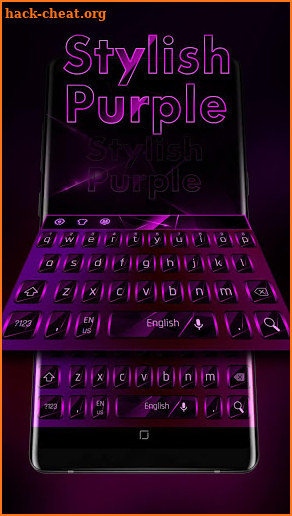 Stylish Black Purple Keyboard screenshot