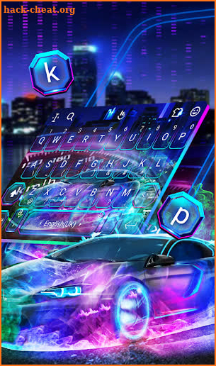 Stylish Cool Laser Car Keyboard Theme screenshot