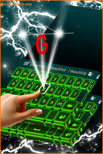 Stylish Green Keyboard Theme screenshot