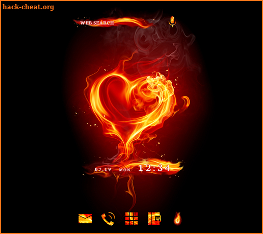 Stylish Wallpaper Fire Love Theme screenshot