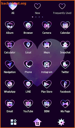 Stylish Wallpaper Galaxy Heart Theme screenshot