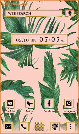 Stylish Wallpaper Pink Palm Theme screenshot