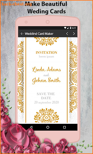 Stylish Wedding Invitation Card Maker 2018 screenshot