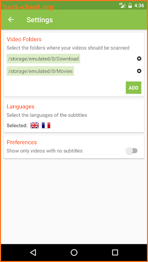 Sub Loader - download subtitles for movies and TV screenshot