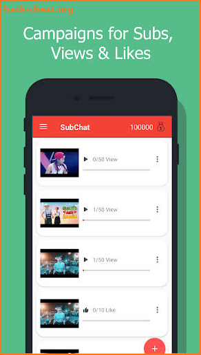 SubChat - Sub4Sub - Get subscribers, views, likes screenshot