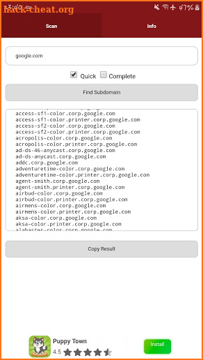 Subdomain Finder screenshot