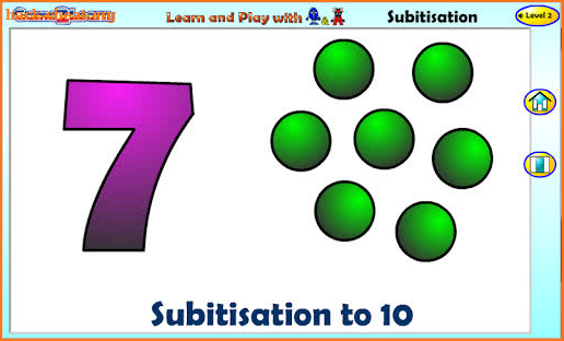 Subitisation to 20 with Q&A screenshot