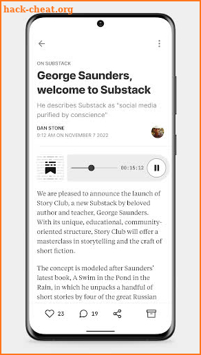 Substack Reader screenshot