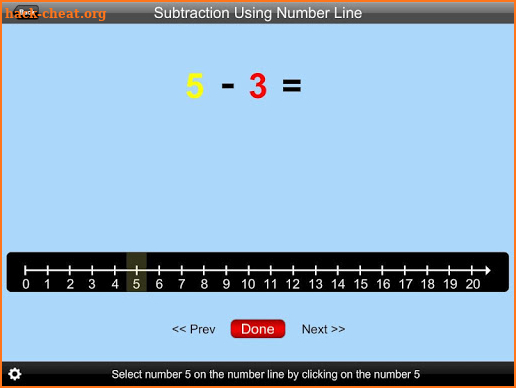 Subtraction Using Number Line screenshot