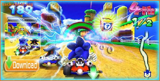 Subway Blue Hedgehog Racing screenshot