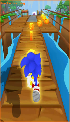 Subway blue Run: hedgehog hero Jungle adventure screenshot