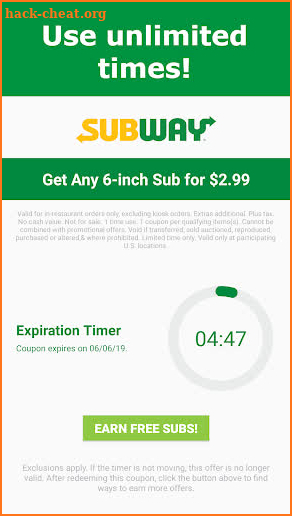 Subway Deals screenshot