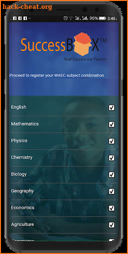 SuccessBOX WAEC screenshot
