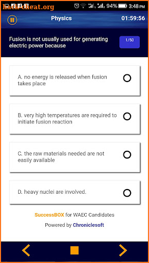 SuccessBOX WAEC screenshot