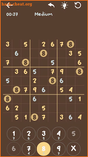 Sudoku game screenshot