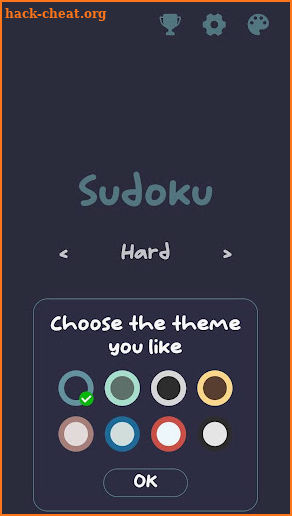 Sudoku game screenshot