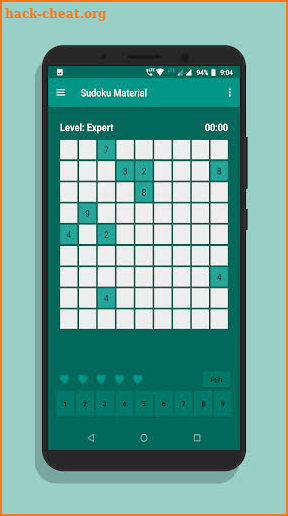 Sudoku game material - Simple Sudoku game screenshot