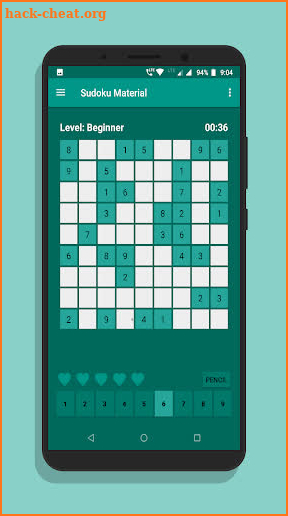 Sudoku game material - Simple Sudoku game screenshot