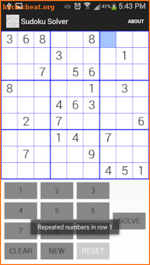 Sudoku Solver 2 screenshot