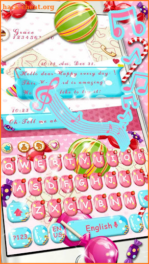 Sugar Colorful Keyboard screenshot