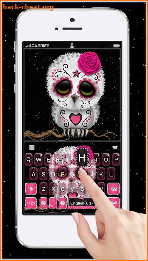 Sugar Skull Owl Keyboard Theme screenshot