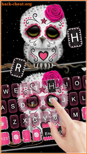 Sugar Skull Owl Keyboard Theme screenshot