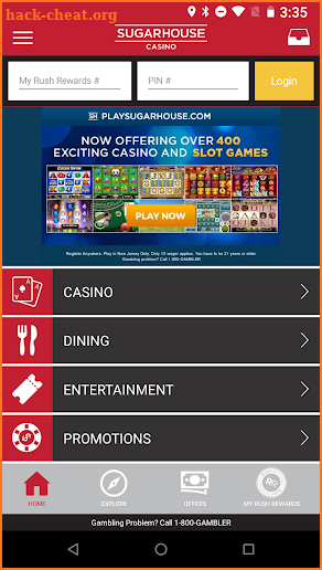 SugarHouse Casino screenshot