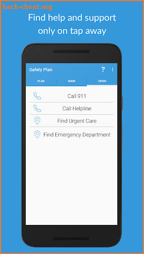 Suicide Safety Plan screenshot