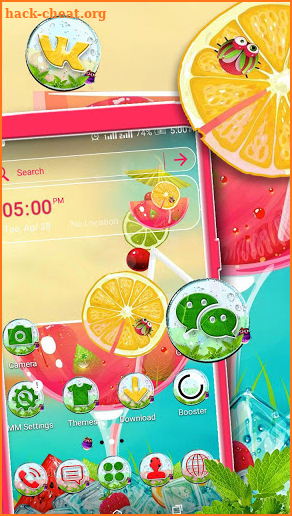 Summer Cocktail Ice Launcher Theme screenshot
