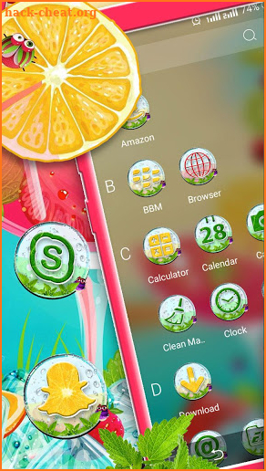 Summer Cocktail Ice Launcher Theme screenshot