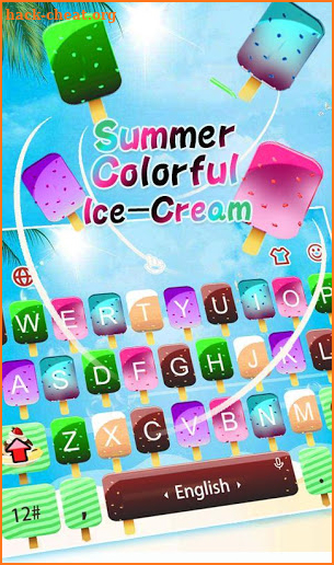 Summer Colorful Ice-cream Keyboard Theme screenshot